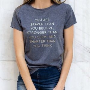 Joyfolie NWT tee braver smarter loved xl